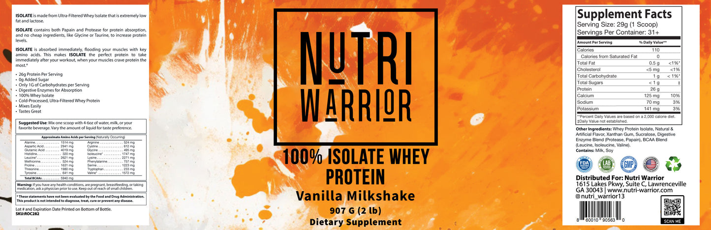 100% Isolate Whey Protein