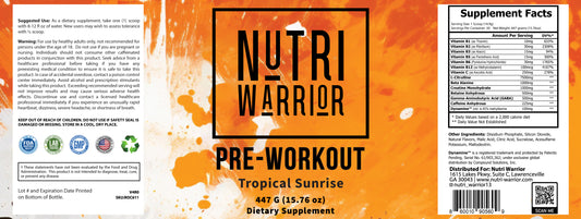 Nutri Warrior Pre-Workout – Pharmacist-Formulated Energy Supplement