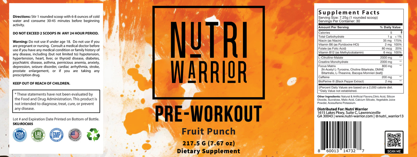 Nutri Warrior Pre-Workout