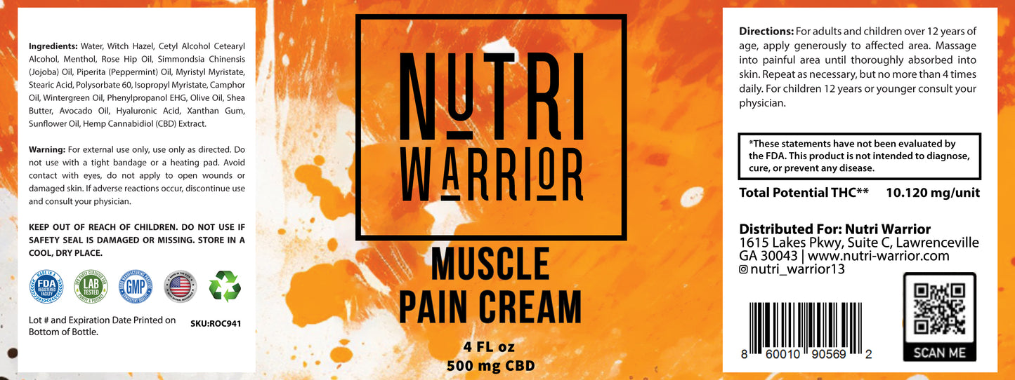 Muscle Pain Cream – Pharmacist-Formulated Topical Pain Relief